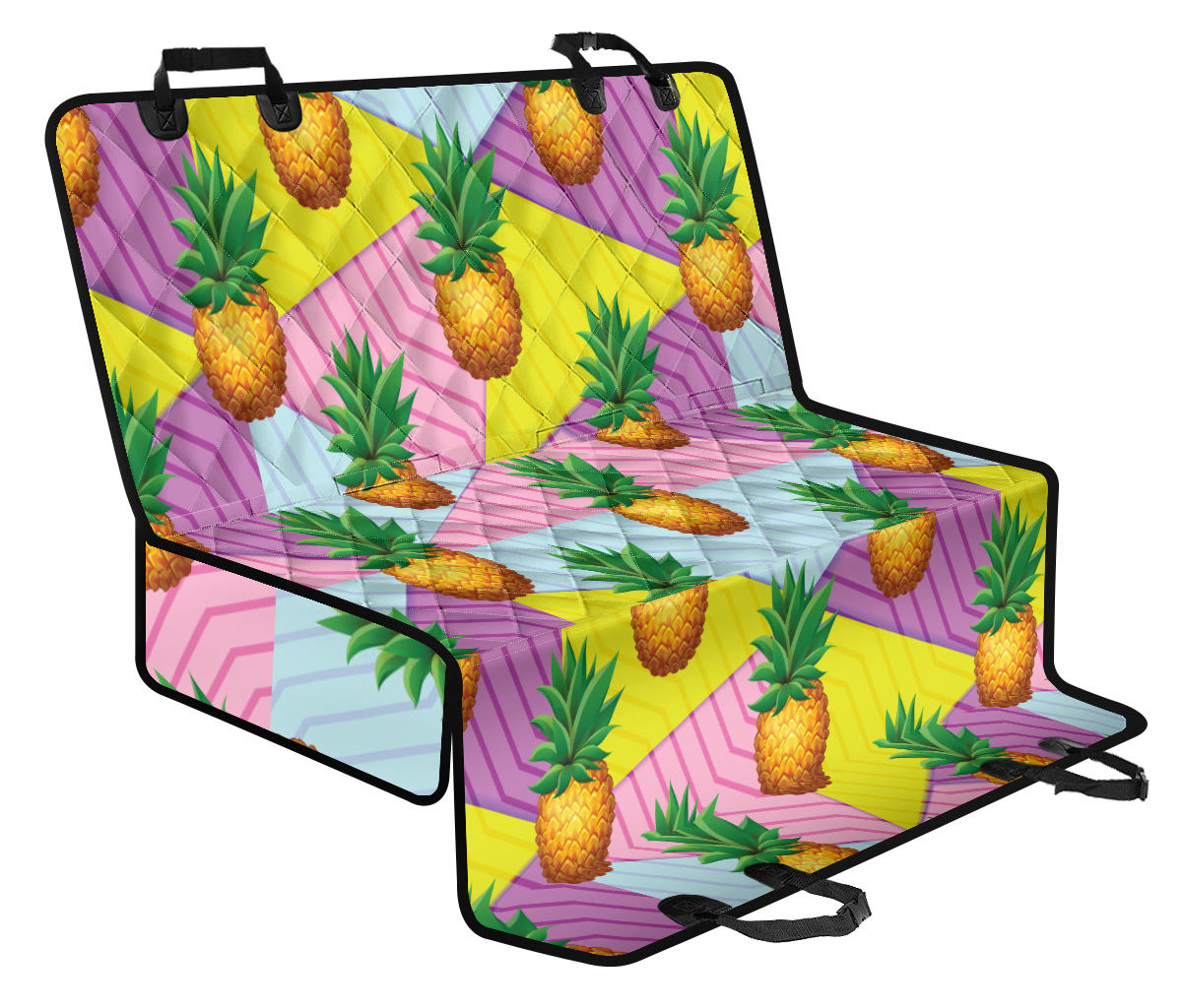 Pineapple Pattern Print Design PP05 Rear Dog  Seat Cover