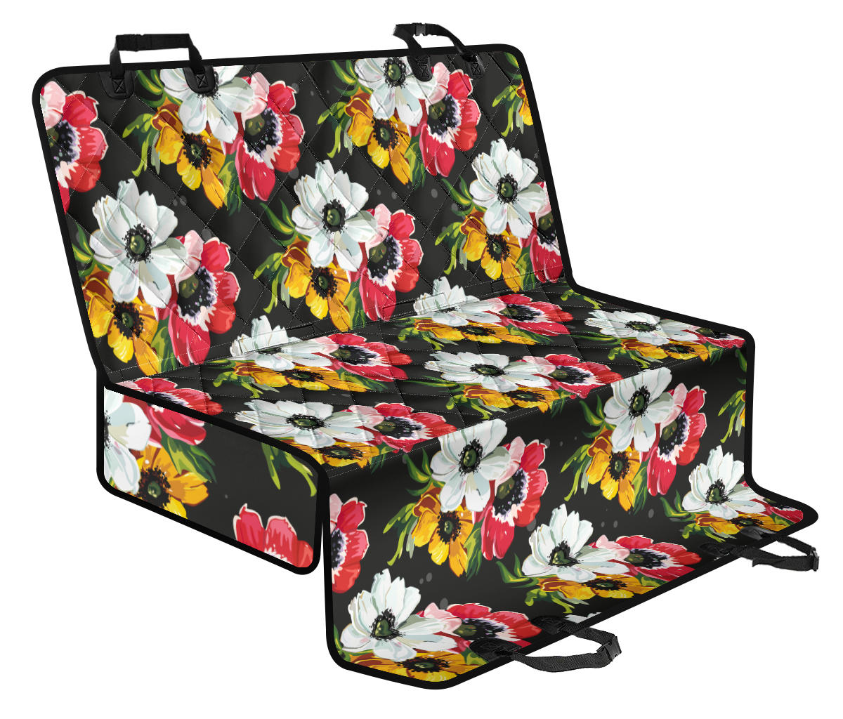 Anemone Pattern Print Design AM07 Rear Dog  Seat Cover