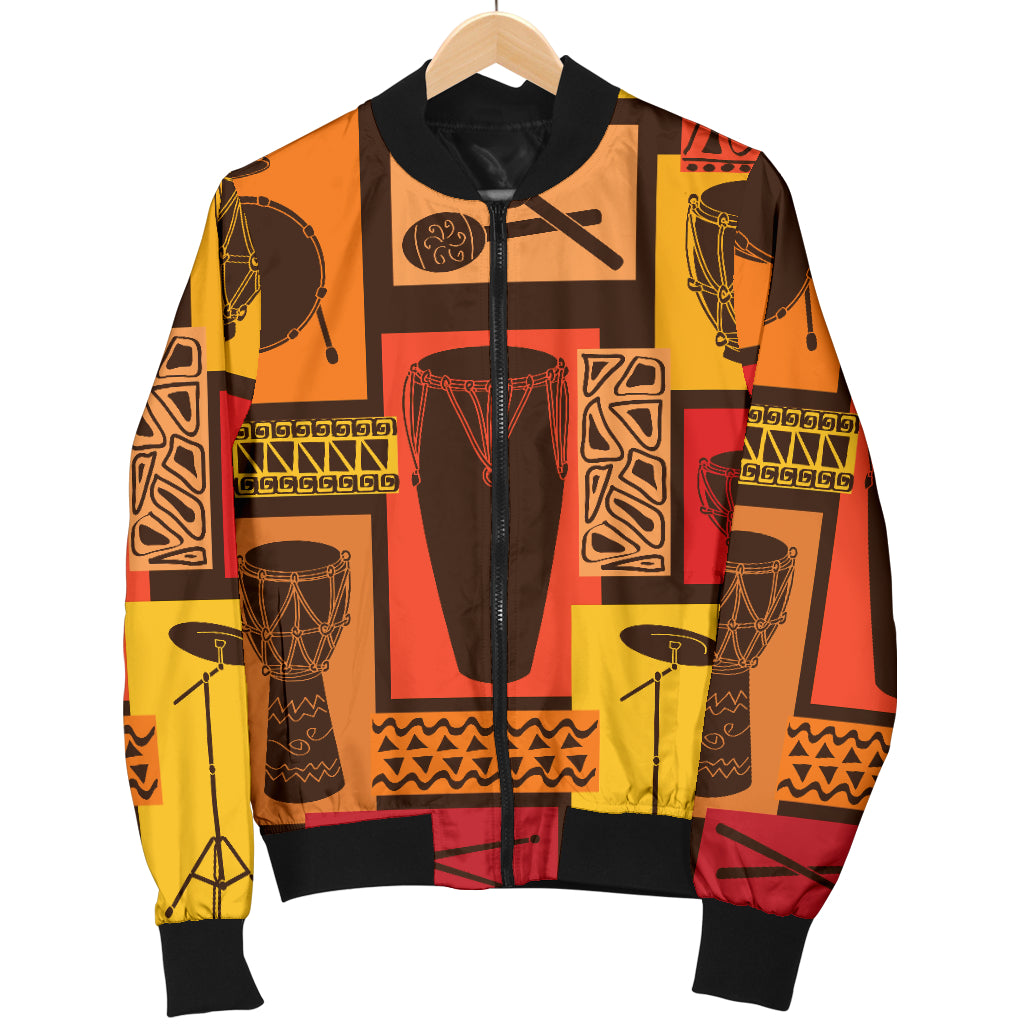Percussion Pattern Print Design 02 Women's Bomber Jacket