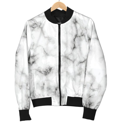 Marble Pattern Print Design 01 Women's Bomber Jacket