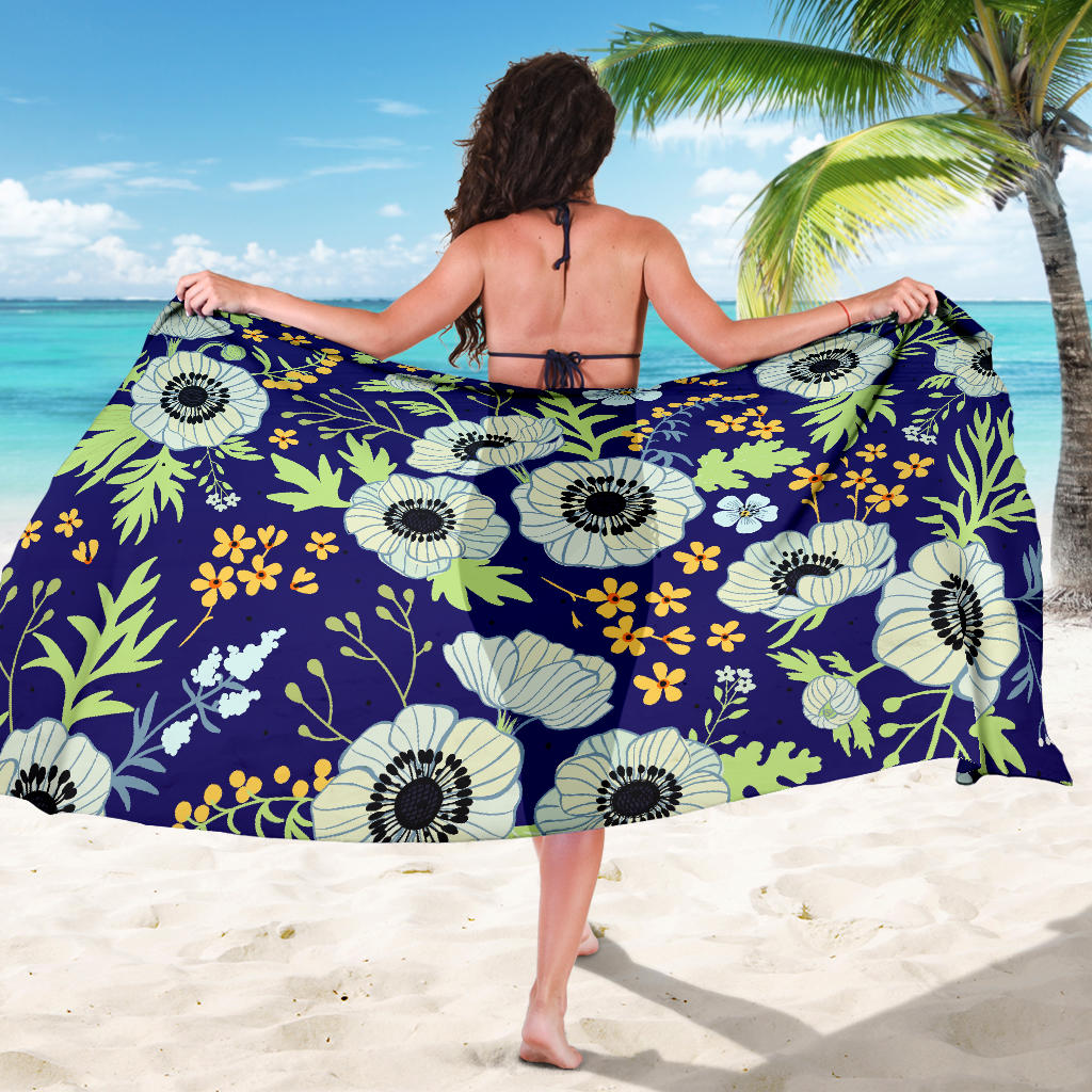 Anemone Pattern Print Design AM06 Sarong Pareo Wrap
