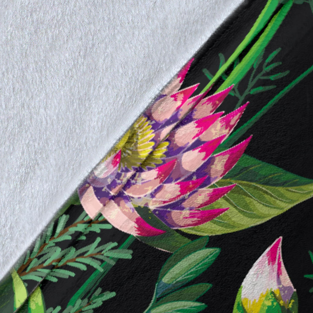 Water Lily Pattern Print Design WL010 Fleece Blanket
