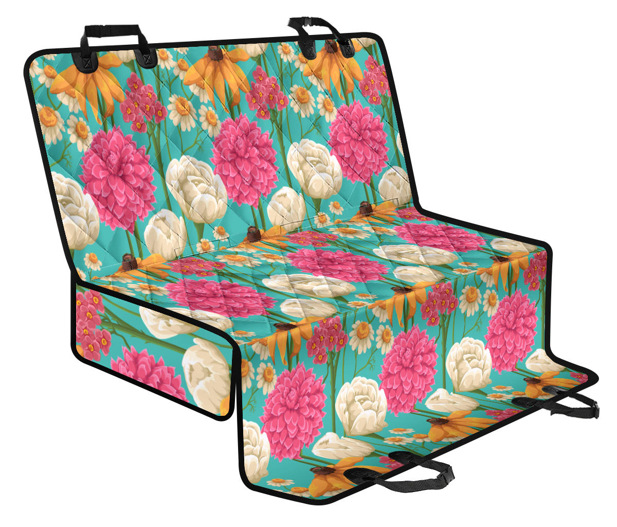 Summer Floral Pattern Print Design SF07 Rear Dog  Seat Cover