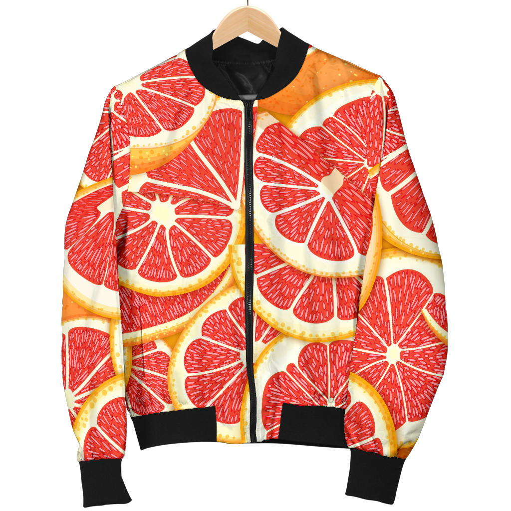Grapefruit Pattern Print Design GF02 Men Bomber Jacket