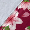 Cherry Blossom Pattern Print Design CB06 Fleece Blanket