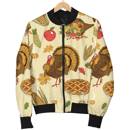 Turkey Pattern Print Design 02 Women's Bomber Jacket