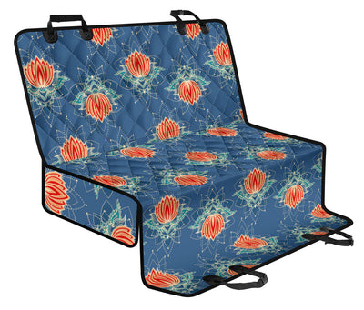 Lotus Boho Pattern Print Design LO07 Rear Dog  Seat Cover