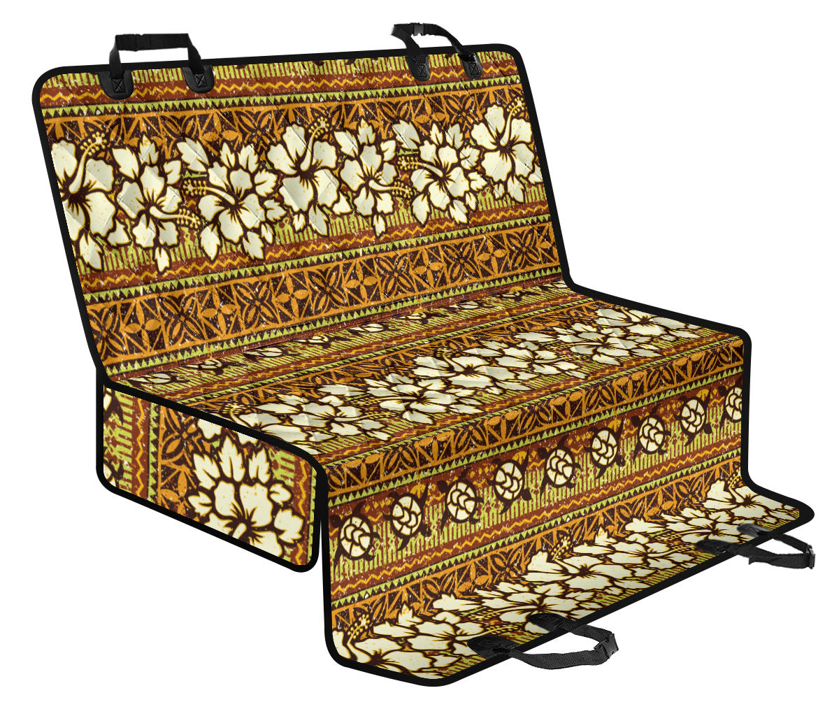 Hawaiian Themed Pattern Print Design H015 Rear Dog  Seat Cover