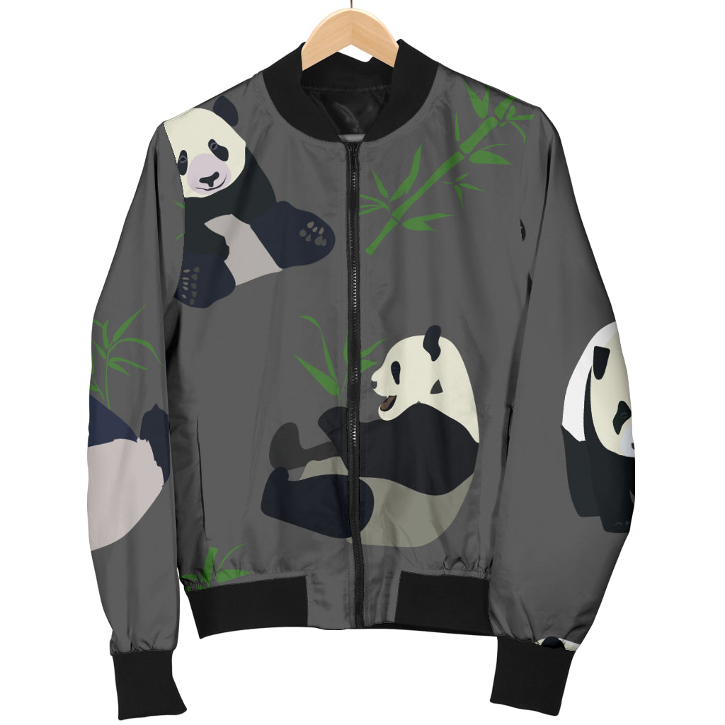 Panda Pattern Print Design A06 Women's Bomber Jacket