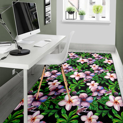 Plumeria Pattern Print Design PM01 Area Rugs