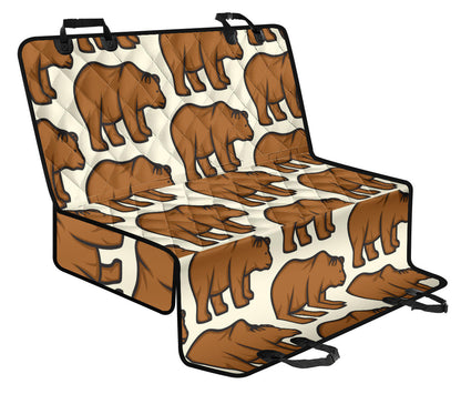 Bear Pattern Print Design BE05 Rear Dog  Seat Cover