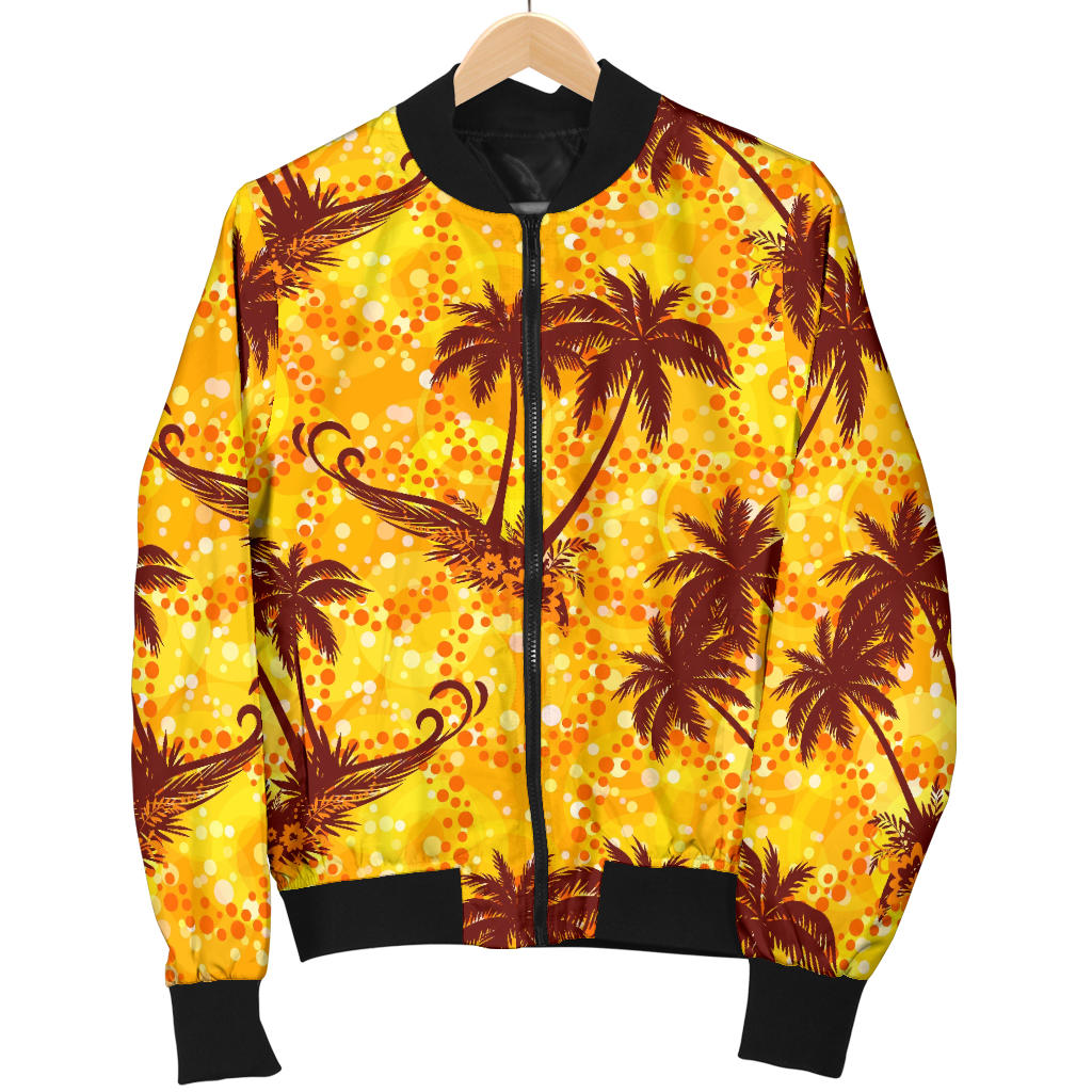 Palm Tree Pattern Print Design PT012 Men Bomber Jacket