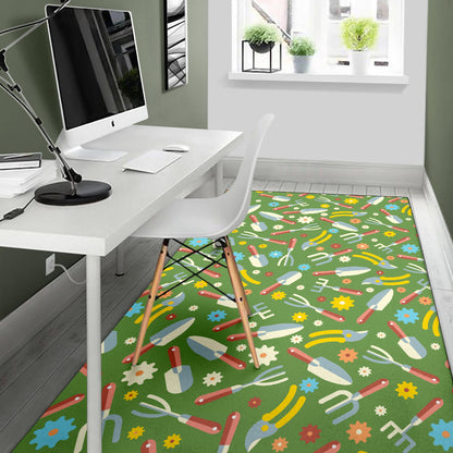 Gardening Pattern Print Design G06 Area Rugs