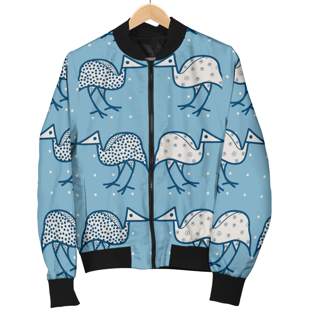Emu Pattern Print Design 01 Women's Bomber Jacket