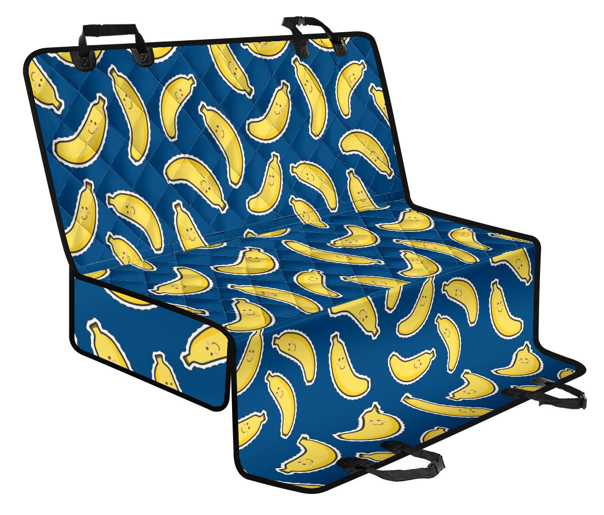 Banana Pattern Print Design BA03 Rear Dog  Seat Cover