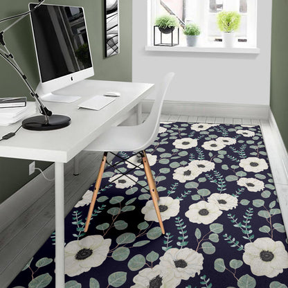 Anemone Pattern Print Design AM01 Area Rugs