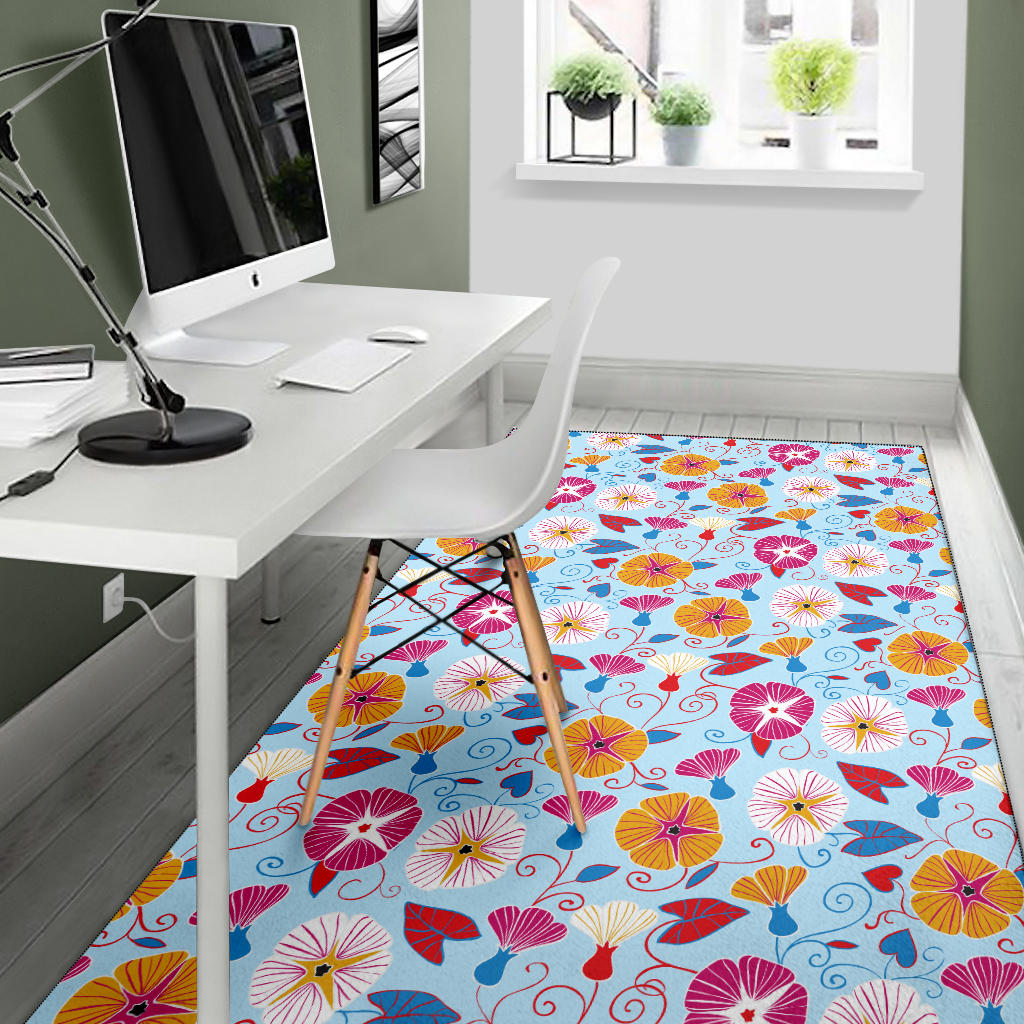 Morning Glory Pattern Print Design MG06 Area Rugs