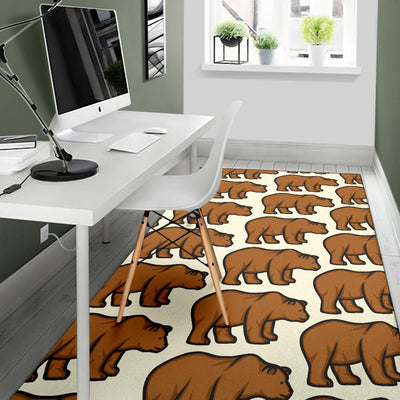 Bear Pattern Print Design BE05 Area Rugs