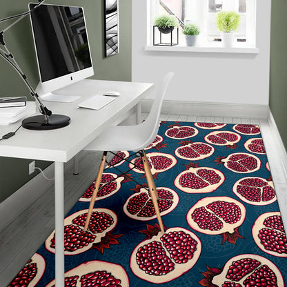 Pomegranate Pattern Print Design PG02 Area Rugs