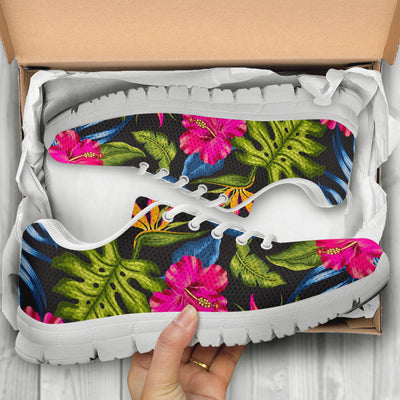 Bird Of Paradise Pattern Print Design BOP014 Sneakers White Bottom Shoes