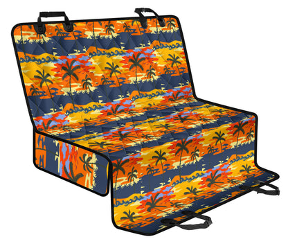 Palm Tree Pattern Print Design PT010 Rear Dog  Seat Cover