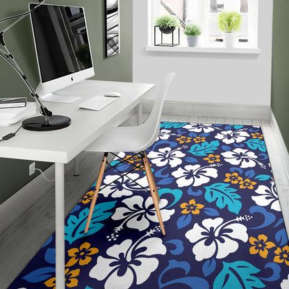 Hibiscus Pattern Print Design HB030 Area Rugs