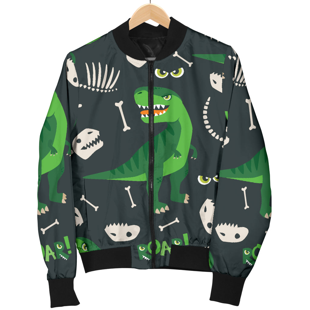 T Rex Pattern Print Design A05 Women's Bomber Jacket
