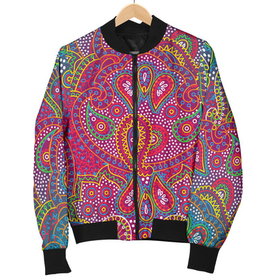 Boho Pattern Print Design 02 Women's Bomber Jacket