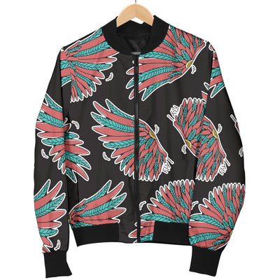 Angel Wings Pattern Print Design 05 Women's Bomber Jacket