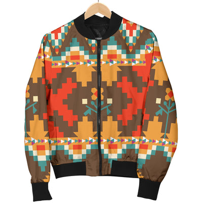 Native Pattern Print Design A01 Women's Bomber Jacket