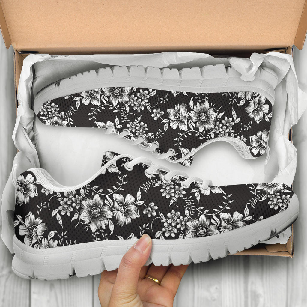 Gerberas Pattern Print Design GB02 Sneakers White Bottom Shoes