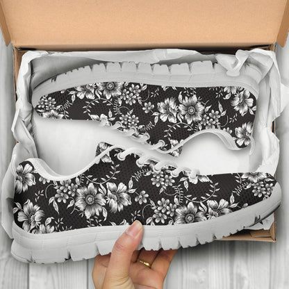 Gerberas Pattern Print Design GB02 Sneakers White Bottom Shoes