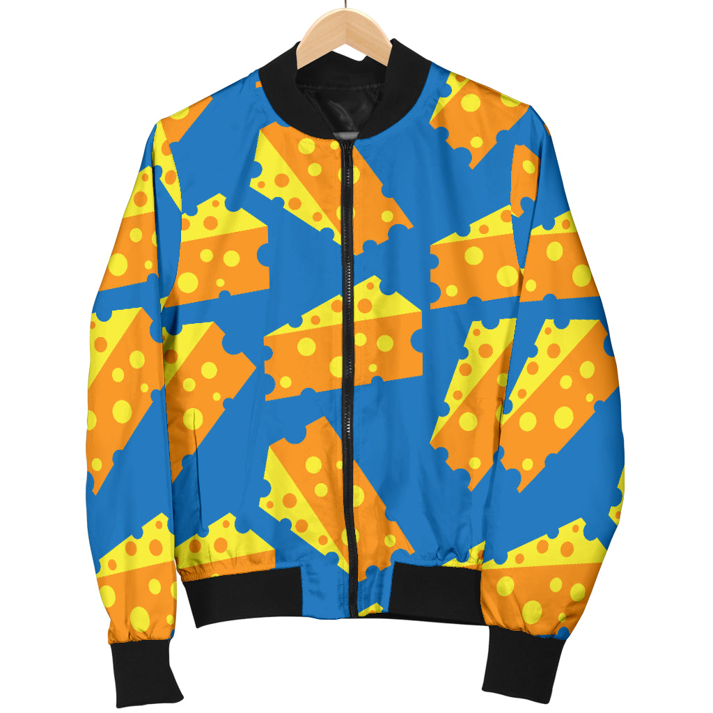 Cheese Pattern Print Design 05 Women's Bomber Jacket