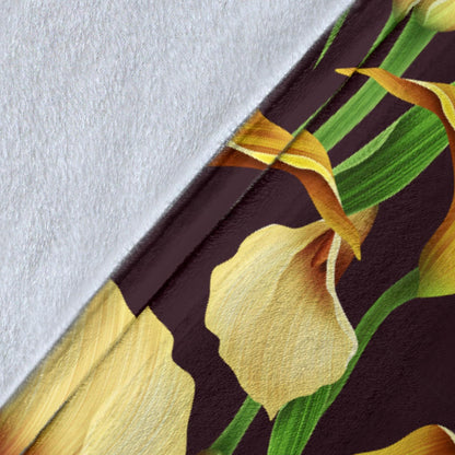 Lily Pattern Print Design LY013 Fleece Blanket