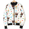 Chihuahua Pattern Print Design 06 Women's Bomber Jacket