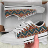 Knit Aztec Tribal White Bottom Low Top Shoes