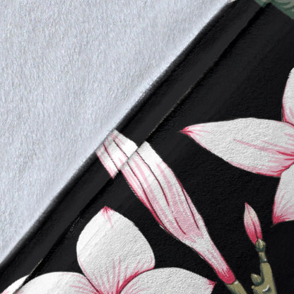 Plumeria Pattern Print Design PM021 Fleece Blanket