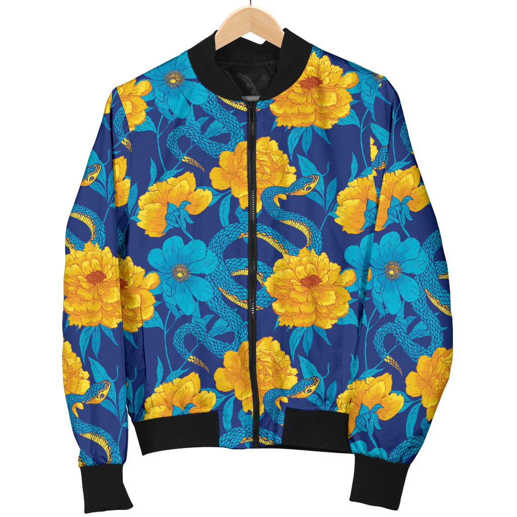 Boa Pattern Print Design 01 Women's Bomber Jacket
