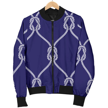 Rope Pattern Print Design A03 Women's Bomber Jacket