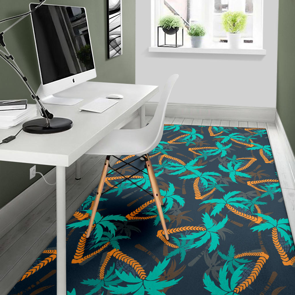 Palm Tree Pattern Print Design PT01 Area Rugs