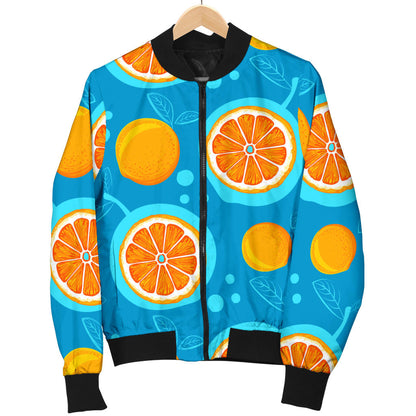 Grapefruit Pattern Print Design GF03 Women Bomber Jacket
