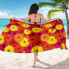 Gerberas Pattern Print Design GB05 Sarong Pareo Wrap