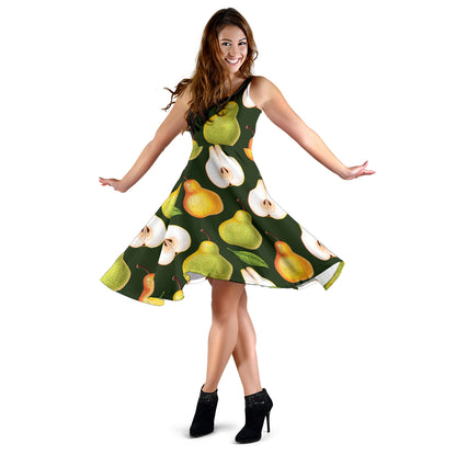 Pear Pattern Print Design PE06 Midi Dress