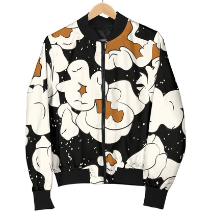 Popcorn Pattern Print Design A02 Women's Bomber Jacket