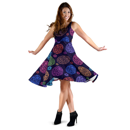 Easter Eggs Pattern Print Design RB012 Midi Dress