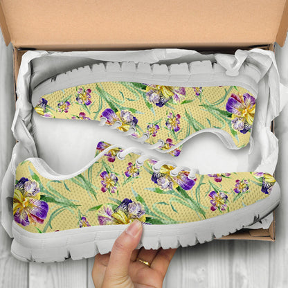 Iris Pattern Print Design IR06 Sneakers White Bottom Shoes
