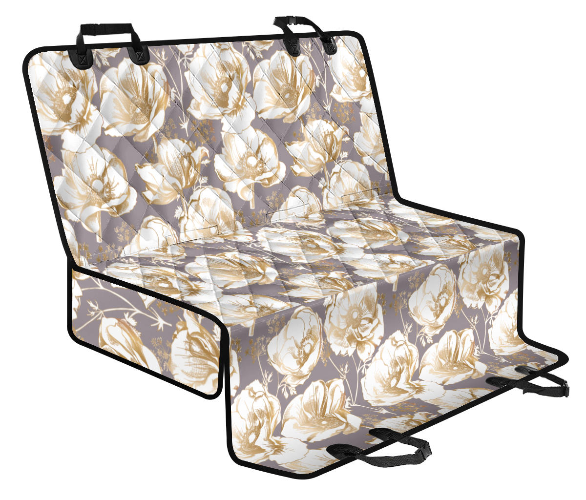 Anemone Pattern Print Design AM05 Rear Dog  Seat Cover