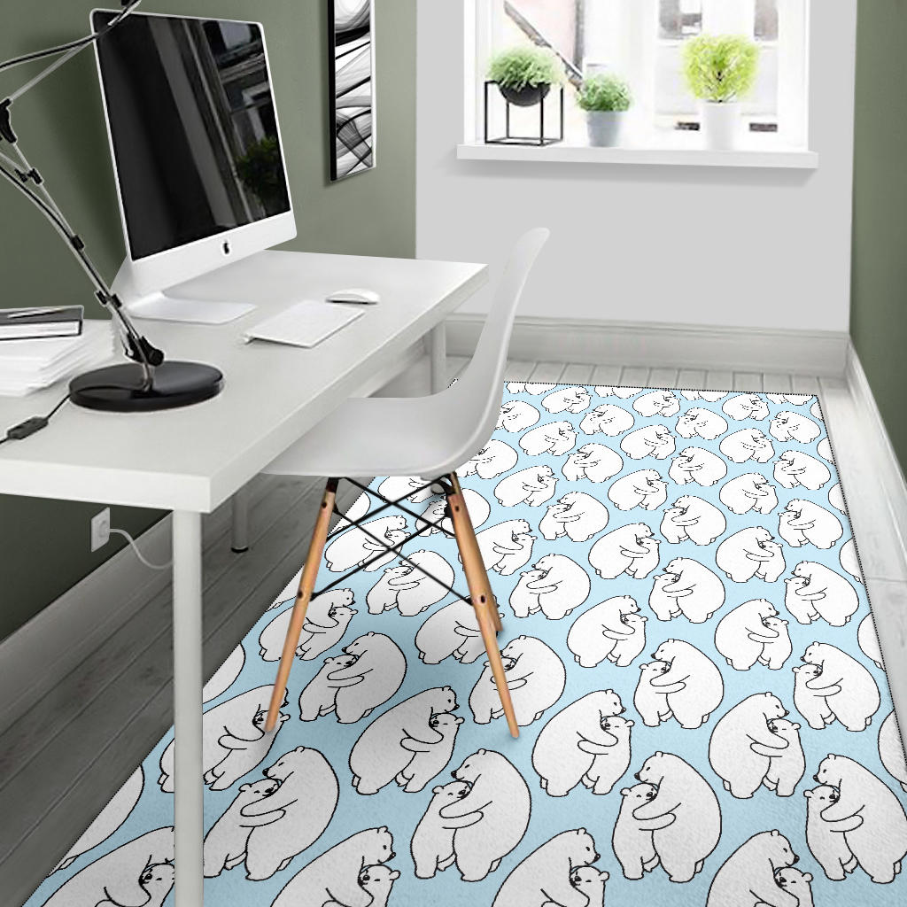 Polar Bear Pattern Print Design PB08 Area Rugs
