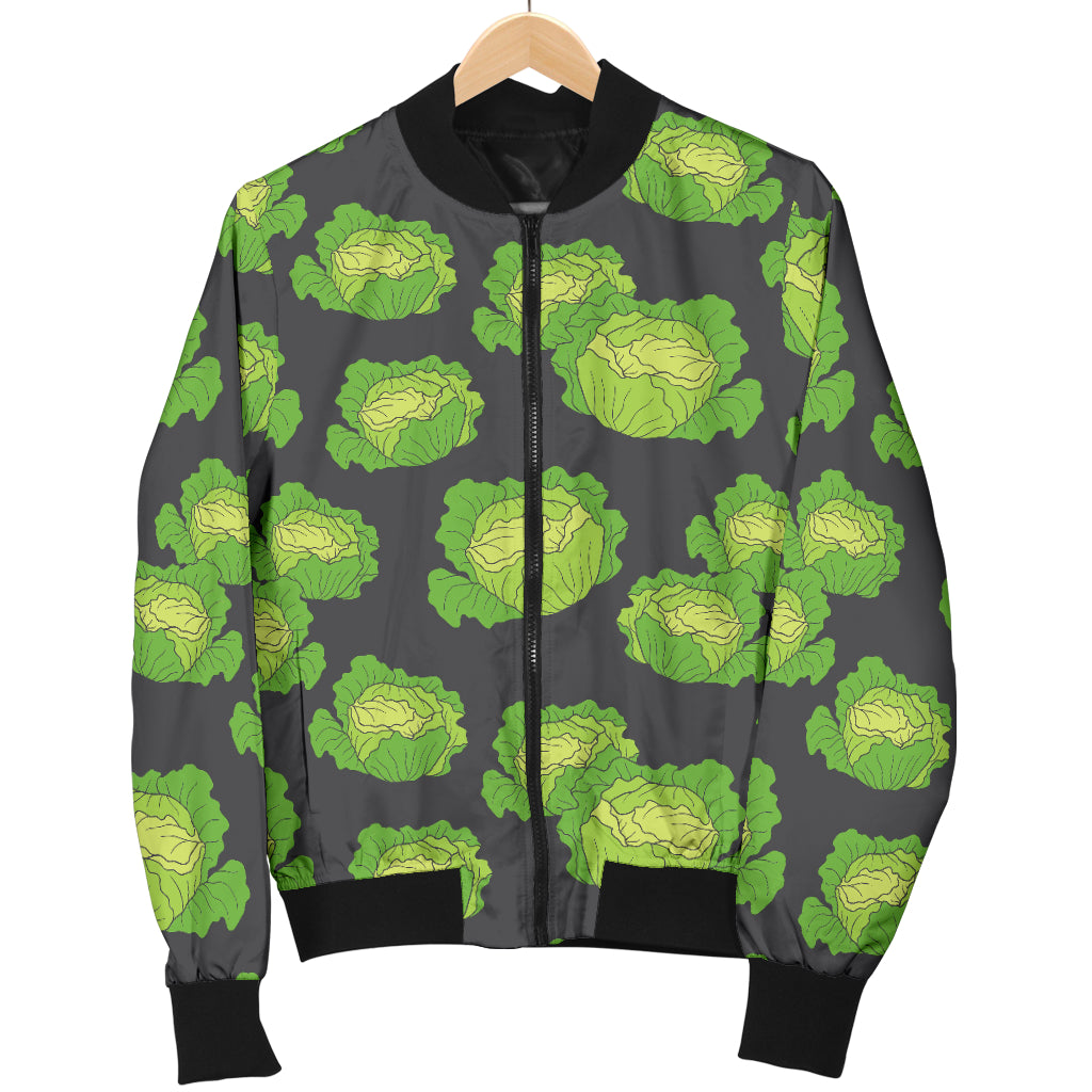 Cabbage Pattern Print Design 01 Women's Bomber Jacket
