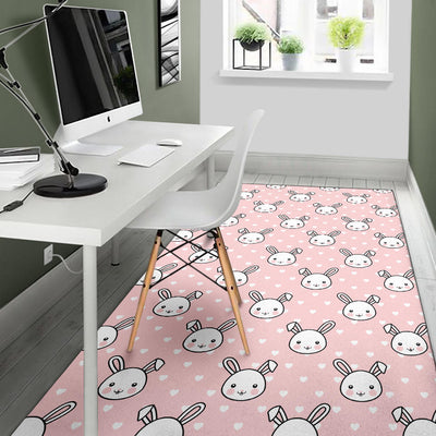 Rabbit Pattern Print Design RB02 Area Rugs